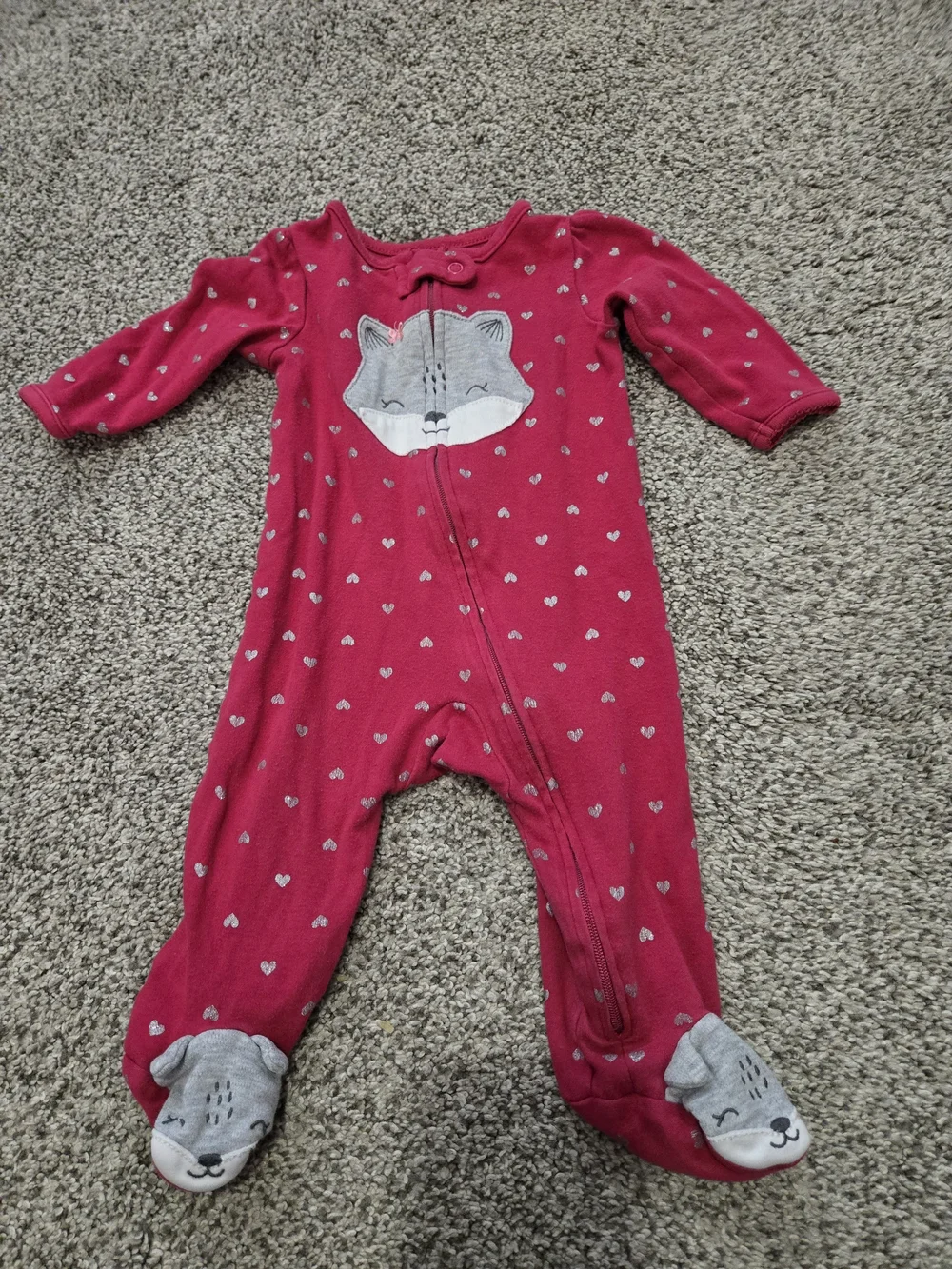 Girls' Carters One-Piece Sleepers - Pink, Navy, Lavender, Taupe